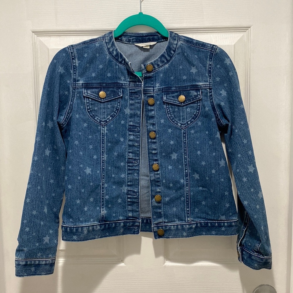 Lands’ End Kids Denim Jean Jacket - Large - EUC